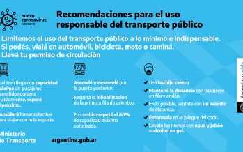 Protocolo para el uso responsable del transporte público