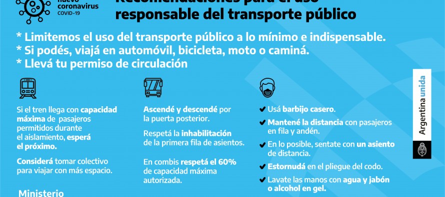 Protocolo para el uso responsable del transporte público