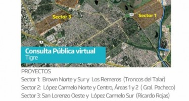 Se encuentra abierta la consulta pública virtual por obras de saneamiento de la cuenta Reconquista en Tigre