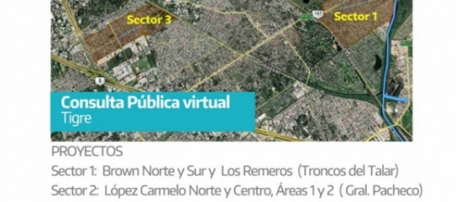 Se encuentra abierta la consulta pública virtual por obras de saneamiento de la cuenta Reconquista en Tigre