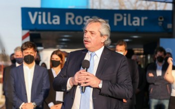 Alberto Fernández anunció obras desde Pilar junto a Axel Kicillof