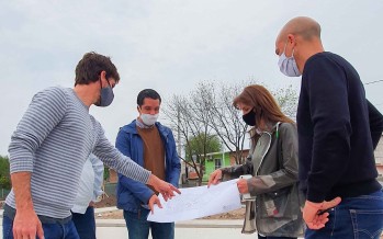 San Fernando trabaja en la construcción de una plaza en el barrio San Martín