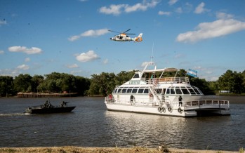 La ministra de Seguridad supervisó un simulacro de rescate del grupo Albatros en San Fernando