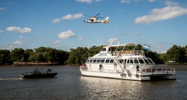 La ministra de Seguridad supervisó un simulacro de rescate del grupo Albatros en San Fernando
