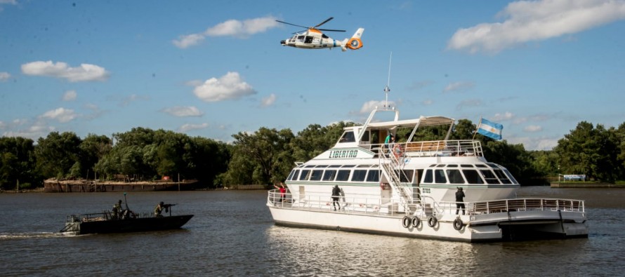 La ministra de Seguridad supervisó un simulacro de rescate del grupo Albatros en San Fernando
