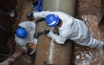 AySA finalizó la reparación de un caño maestro en San Fernando