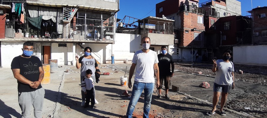 Avanza la obra de pavimentación del playón deportivo del barrio Fabrikita en Villa Martelli