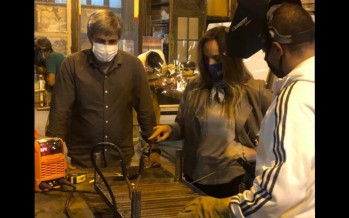 Malena Galmarini visitó la Escuela de Oficios “Mejor Tigre”