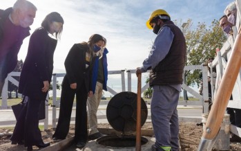 AySA inauguró el aliviador cloacal Roca de Vicente López