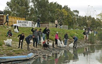 Se realizó una jornada de limpieza en la Pista Nacional de Remo en Tigre