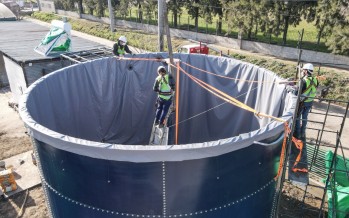 La construcción del primer biodigestor de Escobar entró en su última etapa