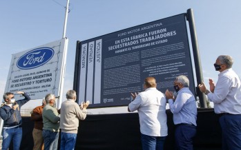 Se realizó el acto de reposición de señalización como Sitio de Memoria de la fábrica Ford