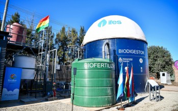 Escobar inauguró el primer biodigestor en el Mercado Concentrador de Frutas y Verduras