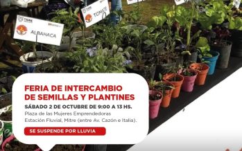 Intercambio de semillas y plantines en la feria “Mujeres Emprendedoras” en Tigre