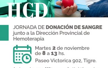 El Concejo deliberante de Tigre realizará una jornada para la donación de sangre