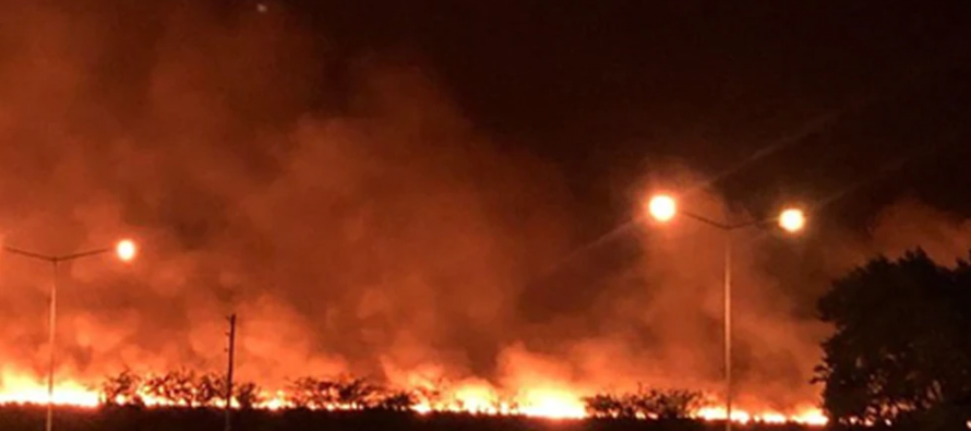 Brigadistas combaten incendio en el Parque Nacional Ciervo de los Pantanos