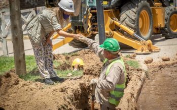 Malena Galmarini recorrió una obra de agua en Don Torcuato
