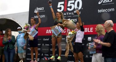 Tigre: Malena Galmarini entregó los premios del triatlón IronMan 5150