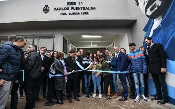 Con la presencia del gobernador Axel Kicillof, se inauguró la Escuela Secundaria Carlos Fuentealba en Escobar