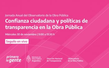 Se realizará la Jornada Anual del Observatorio de la Obra Pública
