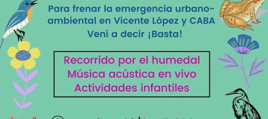 Organizaciones ambientalistas de Vicente López realizan un festival en oposición a la obra del Arroyo Raggio