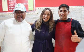 Malena Galmarini recorrió el centro de Benavidez 