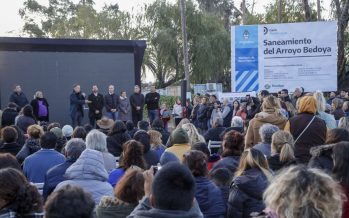 Se inauguró la primera etapa de la obra de saneamiento del Arroyo Bedoya en Escobar