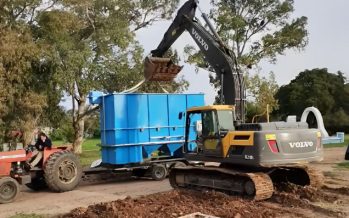 Avanza la obra de agua en la Isla Martín García