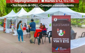 San Fernando: testeos por el Día Mundial de la Lucha contra el VIH/SIDA