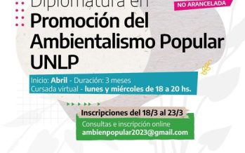 Comienza la inscripción para la diplomatura en Promoción del Ambientalismo Popular