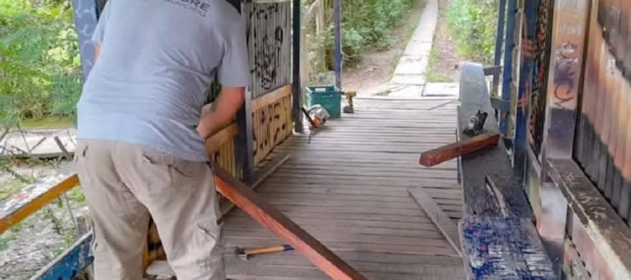 Tigre: tareas de mantenimiento de puentes, muelles y luminarias en el Delta