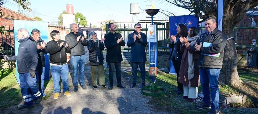 Se inauguró la ampliación de una red de gas en Garín