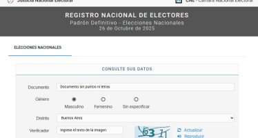 Dónde voto: la Cámara Nacional Electoral publicó el padrón para las elecciones del 26 de octubre