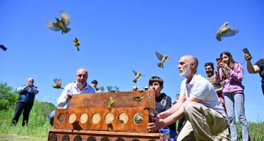 Liberación de aves silvestres nativas en la Reserva de Maschwitz
