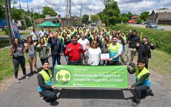Operativo de limpieza y plantación de árboles en El Talar