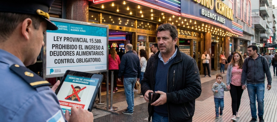 Deudores alimentarios: rige la prohibición de ingreso a casinos y bingos en la Provincia
