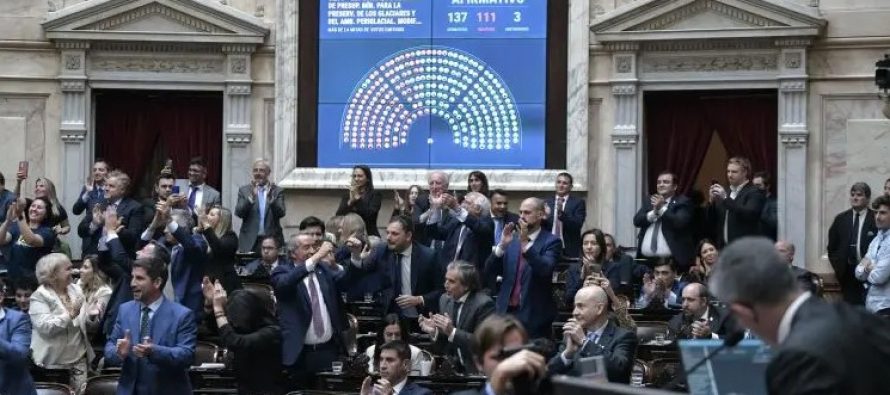 Diputados sancionó la reforma de la Ley de Glaciares por 137 votos a favor y 111 en contra